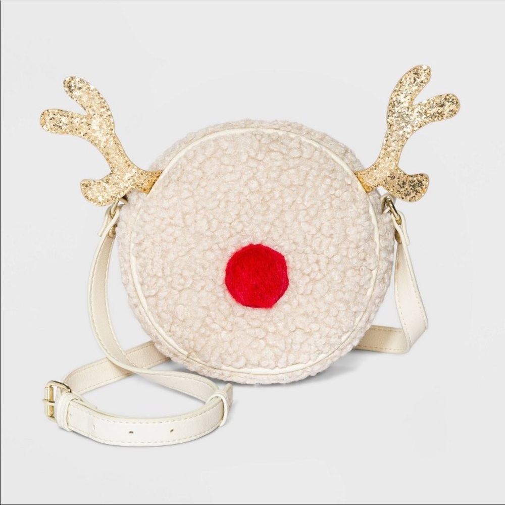 Reindeer holiday Christmas crossbody purse